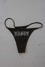 Nasty Rhinestone Thong Thrash Happy