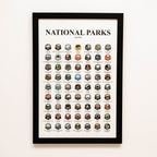Poster Travel Tracker National Parks USA