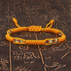National Style Lucky Red String Bracelet Handmade Braided Knot Charm Bracelets For Women Men Red Bracelet Protection Red Cord Bracelet Adjustable Braided Knot Bracelet