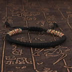 National Style Lucky Red String Bracelet Handmade Braided Knot Charm Bracelets For Women Men Red Bracelet Protection Red Cord Bracelet Adjustable Braided Knot Bracelet
