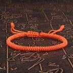 National Style Lucky Red String Bracelet Handmade Braided Knot Charm Bracelets For Women Men Red Bracelet Protection Red Cord Bracelet Adjustable Braided Knot Bracelet