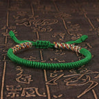 National Style Lucky Red String Bracelet Handmade Braided Knot Charm Bracelets For Women Men Red Bracelet Protection Red Cord Bracelet Adjustable Braided Knot Bracelet