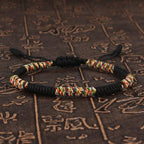 National Style Lucky Red String Bracelet Handmade Braided Knot Charm Bracelets For Women Men Red Bracelet Protection Red Cord Bracelet Adjustable Braided Knot Bracelet
