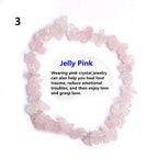 Natural Lucky Stone Beads Bracelet Multiple Colors Bracelets Beautiful Crystal Bracelets Natural Gemstone Crystal Stretch Bracelets Distance Energy Bracelet For Women Girls