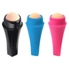 Natural Reusable Oil Resistant Facial Tool Roller Oil Control Rolling Stone Women Makeup Face Skin Care Tool Facial Cleaning Oil Absorption Roller On Ball Suitable for Traveling At Home Or Going Conduct For Facial Massage Stevvex