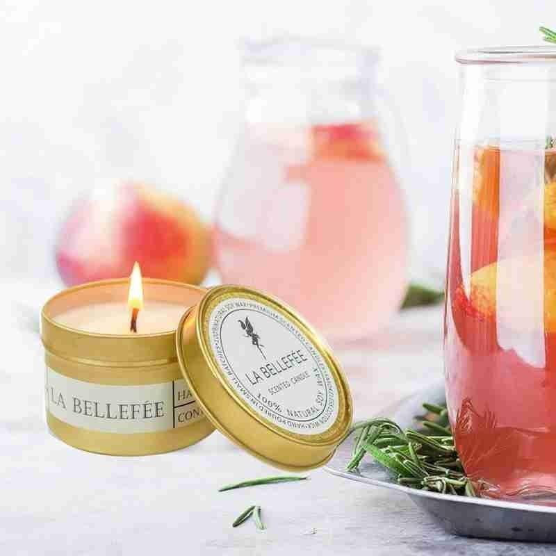 Natural Soy Wax Scented Tin Candle Aromatherapy Candles Scented Candles Gift Set for Women Soy Candle Portable Travel Tin Candles For Stress Relief Wedding Gift Festival Party Home Decoration Scented Soy Candles Stevvex