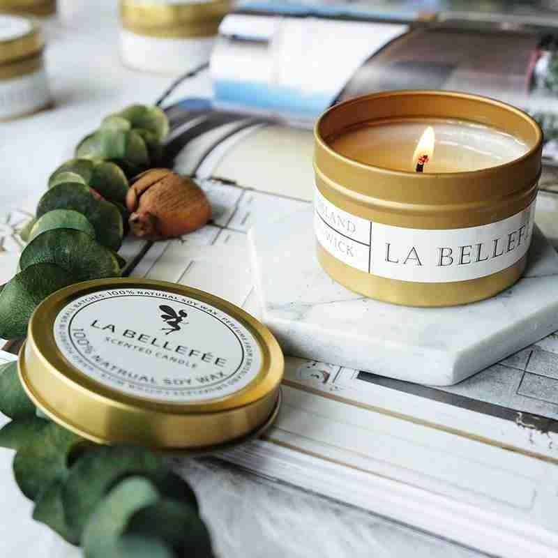 Natural Soy Wax Scented Tin Candle Aromatherapy Candles Scented Candles Gift Set for Women Soy Candle Portable Travel Tin Candles For Stress Relief Wedding Gift Festival Party Home Decoration Scented Soy Candles Stevvex