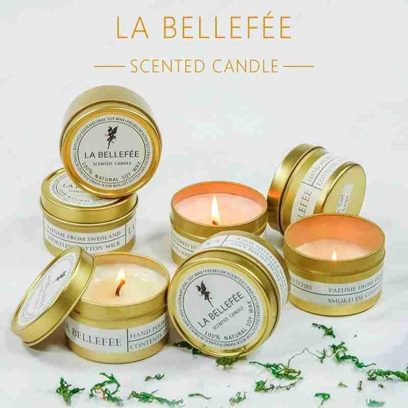 Natural Soy Wax Scented Tin Candle Aromatherapy Candles Scented Candles Gift Set for Women Soy Candle Portable Travel Tin Candles For Stress Relief Wedding Gift Festival Party Home Decoration Scented Soy Candles Stevvex