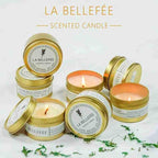 Natural Soy Wax Scented Tin Candle Aromatherapy Candles Scented Candles Gift Set for Women Soy Candle Portable Travel Tin Candles For Stress Relief Wedding Gift Festival Party Home Decoration Scented Soy Candles Stevvex