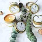 Natural Soy Wax Scented Tin Candle Aromatherapy Candles Scented Candles Gift Set for Women Soy Candle Portable Travel Tin Candles For Stress Relief Wedding Gift Festival Party Home Decoration Scented Soy Candles Stevvex