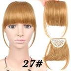 Natural Straight Synthetic Blunt Bangs High Temperature Fiber Brown Women Clip-In Flat Neat Bangs With Temples For Women One Piece Hairpiece Stevvex