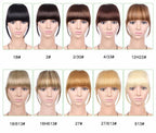 Natural Straight Synthetic Blunt Bangs High Temperature Fiber Brown Women Clip-In Flat Neat Bangs With Temples For Women One Piece Hairpiece Stevvex