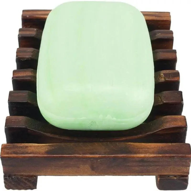 Natural Wooden Soap Dish Wood Soap Tray Holder Storage Soap Rack Plate Box Container For Bath Shower Plate Bathroom Wooden Soap Dish Soap Saver Holder Soap Tray for Bathroom Shower Rectangular Sink Drainer Hand Craft for Soap Sponges And More Stevvex