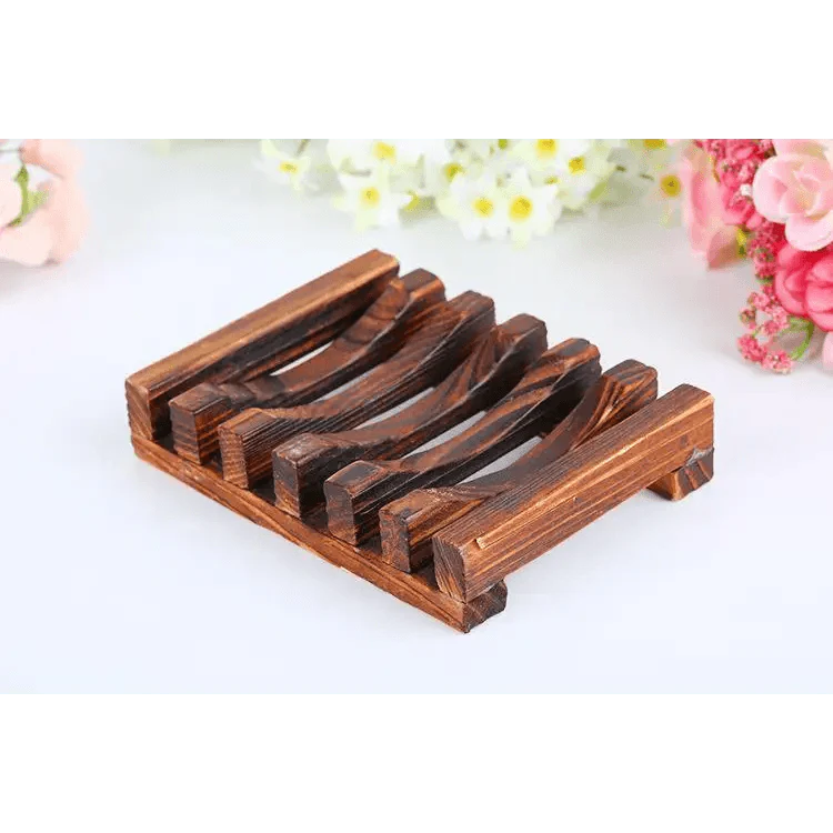 Natural Wooden Soap Dish Wood Soap Tray Holder Storage Soap Rack Plate Box Container For Bath Shower Plate Bathroom Wooden Soap Dish Soap Saver Holder Soap Tray for Bathroom Shower Rectangular Sink Drainer Hand Craft for Soap Sponges And More Stevvex