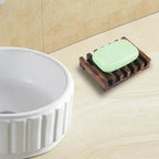 Natural Wooden Soap Dish Wood Soap Tray Holder Storage Soap Rack Plate Box Container For Bath Shower Plate Bathroom Wooden Soap Dish Soap Saver Holder Soap Tray for Bathroom Shower Rectangular Sink Drainer Hand Craft for Soap Sponges And More Stevvex