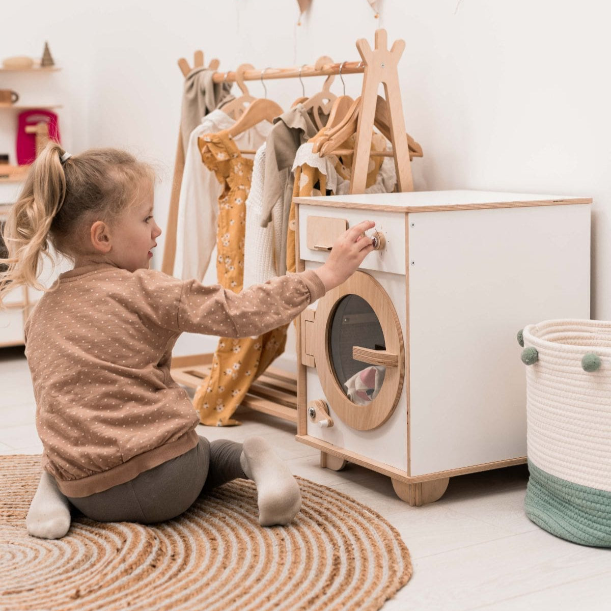 Color Wooden Toy Washing Machine - SJB-DIAMOND ELITES