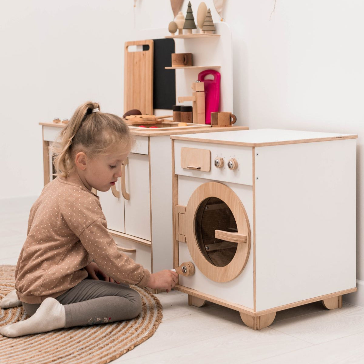 Color Wooden Toy Washing Machine - SJB-DIAMOND ELITES