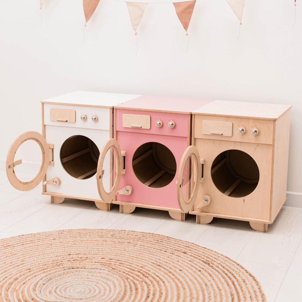Natural Wooden Toy Washing Machine - SJB-DIAMOND ELITES