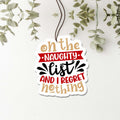 Naughty List Hanging Air Freshener Holiday Scent Car Home Closet Ornament Winter Pine Spice BandsCo Straps