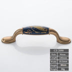 Navy Blue Ceramic Door Handles European Antique Furniture Handles Drawer Pulls Kitchen Cabinet Knobs And Handles Entry Door Handle With Door Lever For Right And Left Sided Doors Stevvex