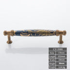 Navy Blue Ceramic Door Handles European Antique Furniture Handles Drawer Pulls Kitchen Cabinet Knobs And Handles Entry Door Handle With Door Lever For Right And Left Sided Doors Stevvex