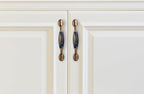 Navy Blue Ceramic Door Handles European Antique Furniture Handles Drawer Pulls Kitchen Cabinet Knobs And Handles Entry Door Handle With Door Lever For Right And Left Sided Doors Stevvex
