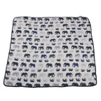 Navy Elephant Muslin Baby Blanket 47x47 Soft Cotton