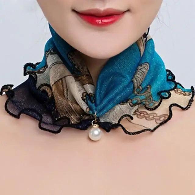 Neck Collars Fashion Scarves for Women And Girls Print Satin Silk Scarf Female Bandana Head Bib Scarfs For Ladies Stevvex