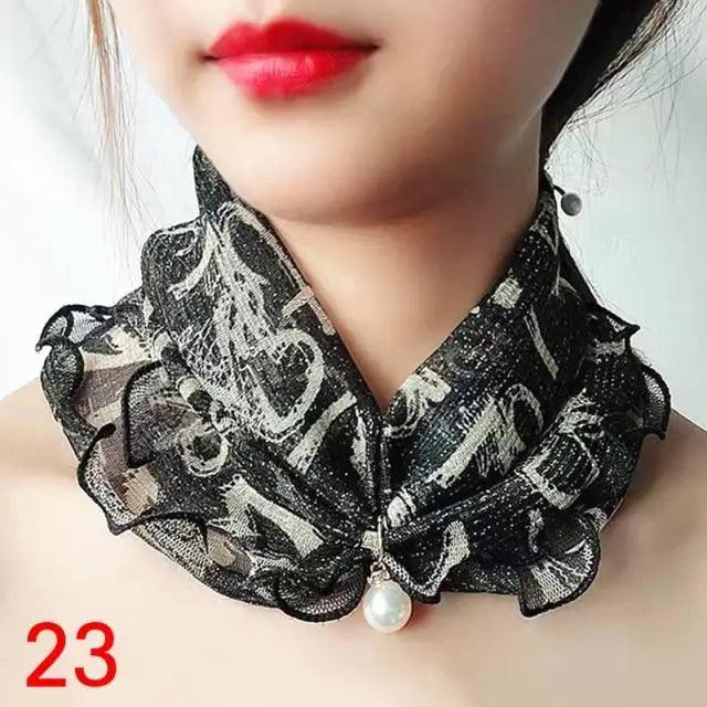 Neck Collars Fashion Scarves for Women And Girls Print Satin Silk Scarf Female Bandana Head Bib Scarfs For Ladies Stevvex