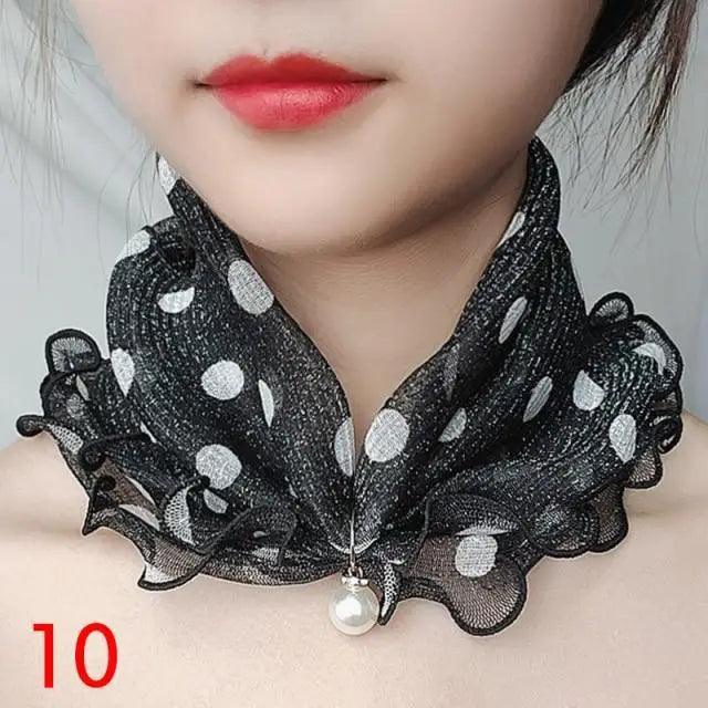 Neck Collars Fashion Scarves for Women And Girls Print Satin Silk Scarf Female Bandana Head Bib Scarfs For Ladies Stevvex