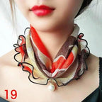 Neck Collars Fashion Scarves for Women And Girls Print Satin Silk Scarf Female Bandana Head Bib Scarfs For Ladies Stevvex