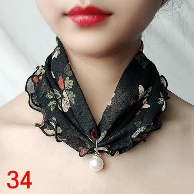 Neck Collars Fashion Scarves for Women And Girls Print Satin Silk Scarf Female Bandana Head Bib Scarfs For Ladies Stevvex