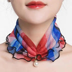 Neck Collars Fashion Scarves for Women And Girls Print Satin Silk Scarf Female Bandana Head Bib Scarfs For Ladies Stevvex