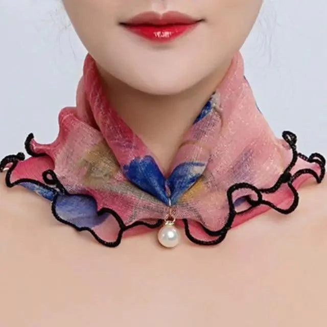 Neck Collars Fashion Scarves for Women And Girls Print Satin Silk Scarf Female Bandana Head Bib Scarfs For Ladies Stevvex