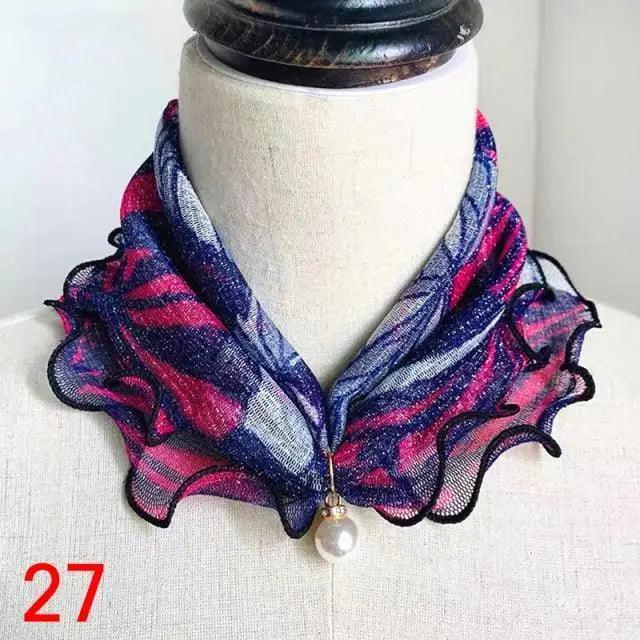 Neck Collars Fashion Scarves for Women And Girls Print Satin Silk Scarf Female Bandana Head Bib Scarfs For Ladies Stevvex