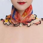 Neck Collars Fashion Scarves for Women And Girls Print Satin Silk Scarf Female Bandana Head Bib Scarfs For Ladies Stevvex