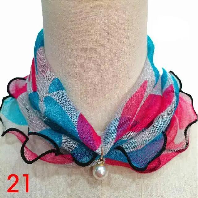 Neck Collars Fashion Scarves for Women And Girls Print Satin Silk Scarf Female Bandana Head Bib Scarfs For Ladies Stevvex