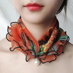 Neck Collars Fashion Scarves for Women And Girls Print Satin Silk Scarf Female Bandana Head Bib Scarfs For Ladies Stevvex
