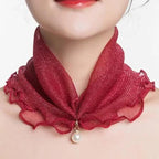 Neck Collars Fashion Scarves for Women And Girls Print Satin Silk Scarf Female Bandana Head Bib Scarfs For Ladies Stevvex