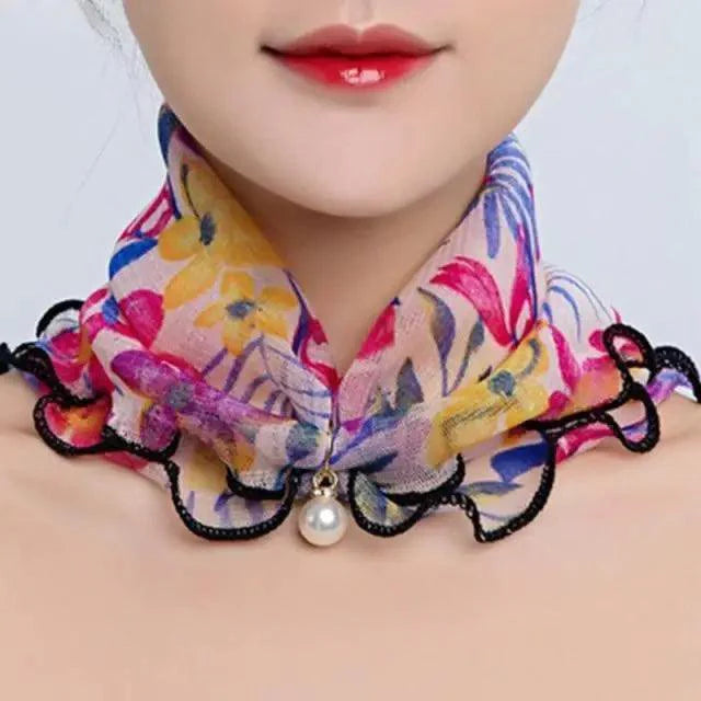 Neck Collars Fashion Scarves for Women And Girls Print Satin Silk Scarf Female Bandana Head Bib Scarfs For Ladies Stevvex