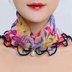 Neck Collars Fashion Scarves for Women And Girls Print Satin Silk Scarf Female Bandana Head Bib Scarfs For Ladies Stevvex