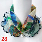 Neck Collars Fashion Scarves for Women And Girls Print Satin Silk Scarf Female Bandana Head Bib Scarfs For Ladies Stevvex