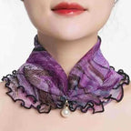 Neck Collars Fashion Scarves for Women And Girls Print Satin Silk Scarf Female Bandana Head Bib Scarfs For Ladies Stevvex
