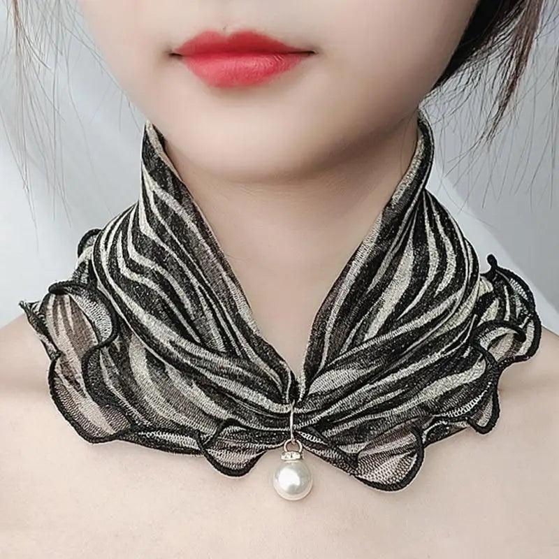 Neck Collars Fashion Scarves for Women And Girls Print Satin Silk Scarf Female Bandana Head Bib Scarfs For Ladies Stevvex