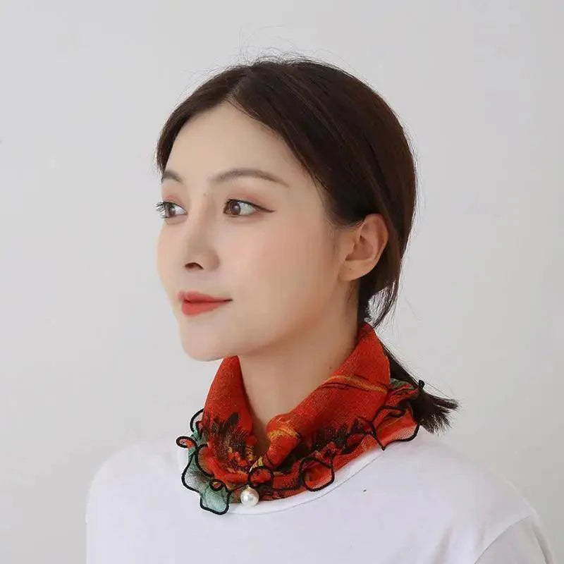 Neck Collars Fashion Scarves for Women And Girls Print Satin Silk Scarf Female Bandana Head Bib Scarfs For Ladies Stevvex