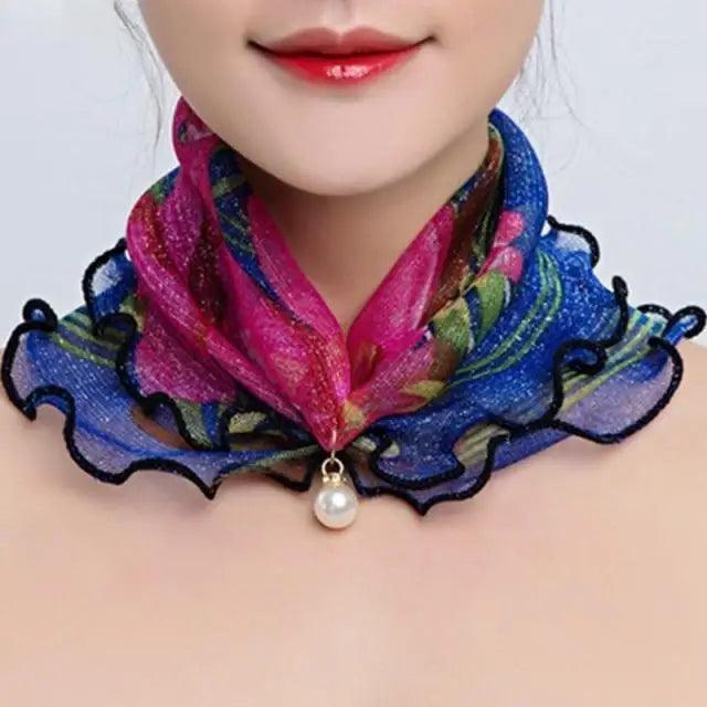 Neck Collars Fashion Scarves for Women And Girls Print Satin Silk Scarf Female Bandana Head Bib Scarfs For Ladies Stevvex