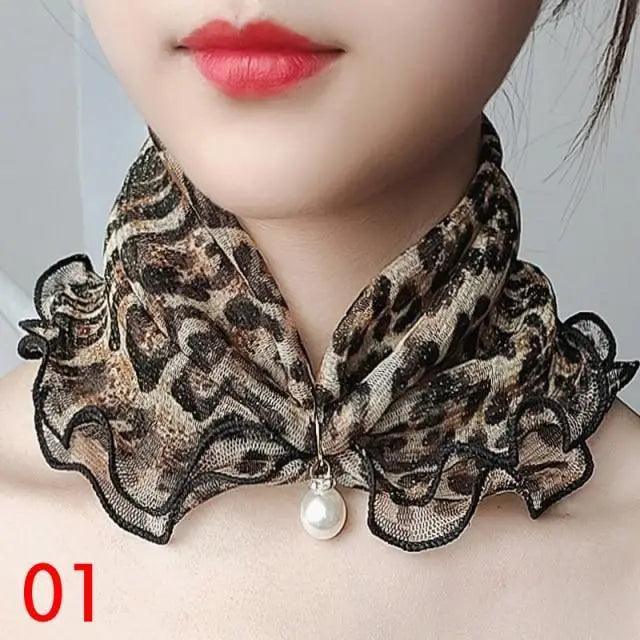Neck Collars Fashion Scarves for Women And Girls Print Satin Silk Scarf Female Bandana Head Bib Scarfs For Ladies Stevvex
