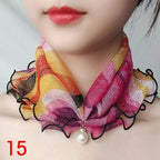 Neck Collars Fashion Scarves for Women And Girls Print Satin Silk Scarf Female Bandana Head Bib Scarfs For Ladies Stevvex