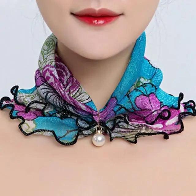 Neck Collars Fashion Scarves for Women And Girls Print Satin Silk Scarf Female Bandana Head Bib Scarfs For Ladies Stevvex