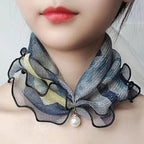 Neck Collars Fashion Scarves for Women And Girls Print Satin Silk Scarf Female Bandana Head Bib Scarfs For Ladies Stevvex